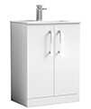 Nuie Arno Mm High Floor Standing Two Door Vanity Unit And Basin