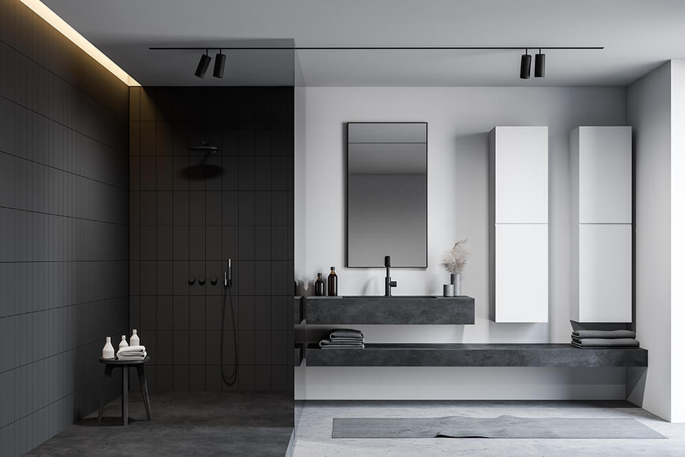 Matte Tiles Bathroom