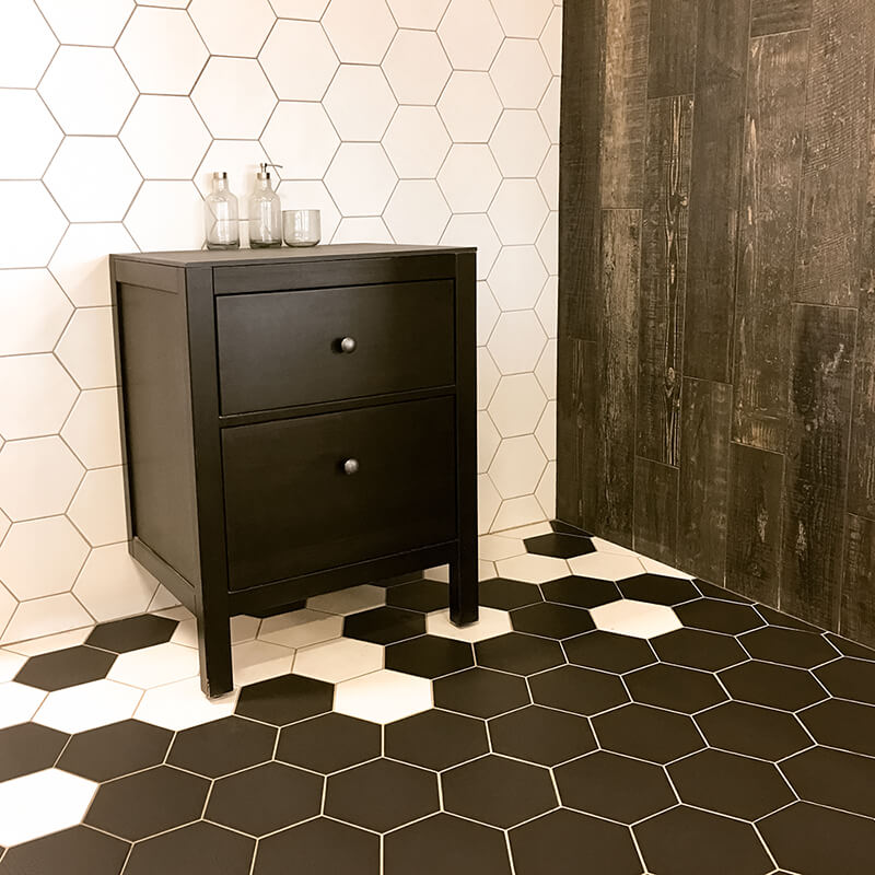 Geometric Tiles Bathroom