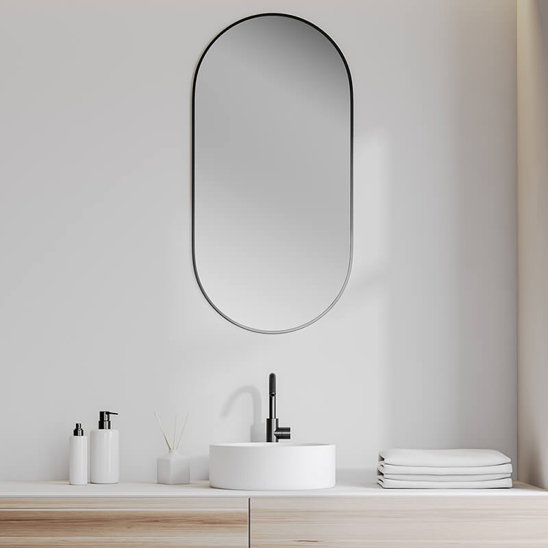 Horizontal Mirror with Black Border