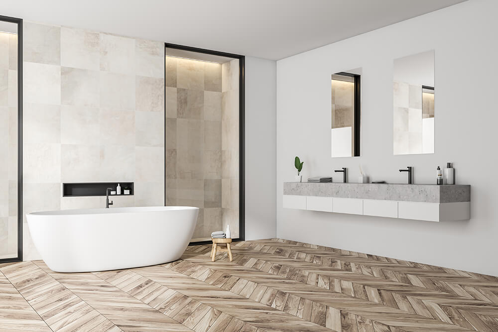 Colour Accents And Feature Tiles Bathroom