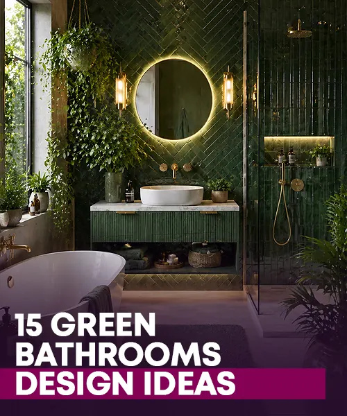 15 Green Bathrooms Design Ideas
