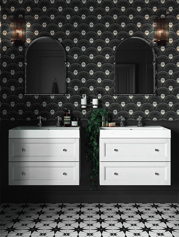 Grey Wall & Floor Bathroom Tile with Rogue Colour Tiles
