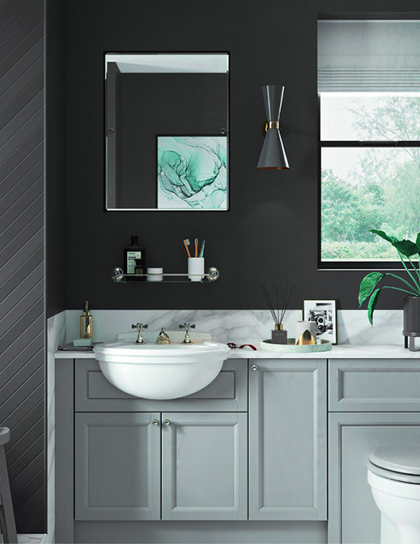 Grey on sale bathroom furniture