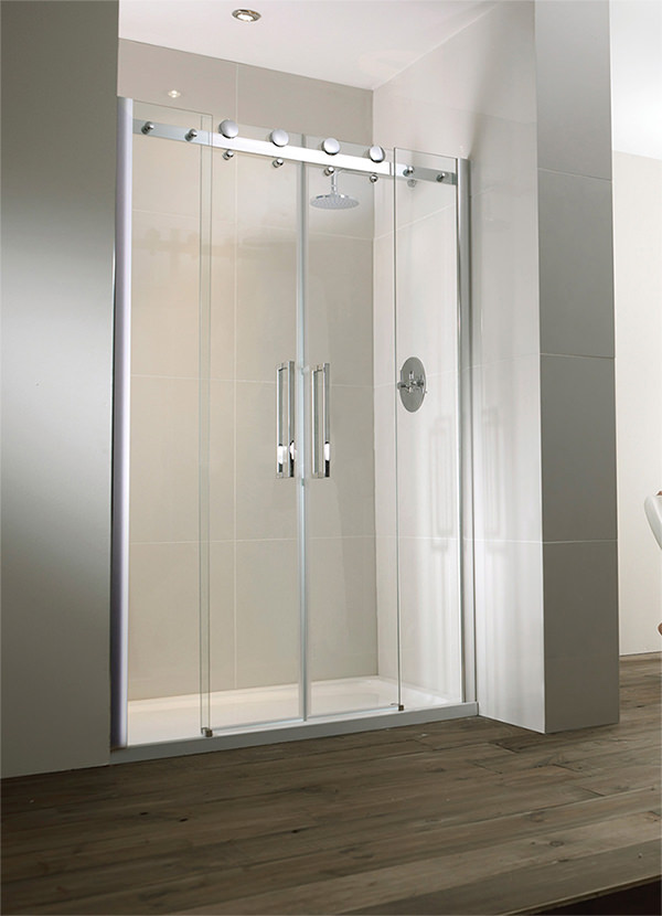 Recess shower enclosure