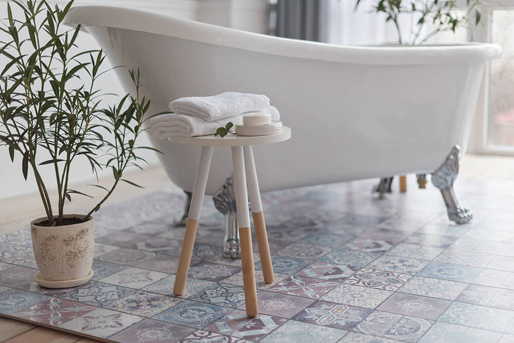 Reclaimed Antique Tiles Bathroom