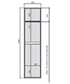 Miller New York 400 x 1690mm Single Door Tall Cabinet