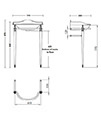 Imperial Drift Cloak Basin Stand With Towel Rail 540mm Wide