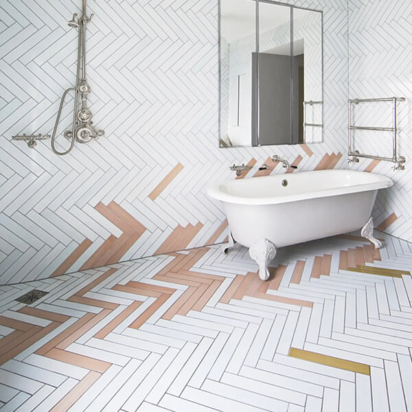 Colour Accents And Feature Tiles Bathroom