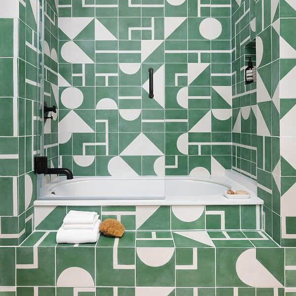 Split Shift Tiles Bathroom
