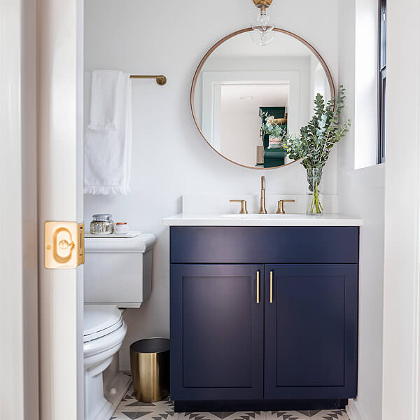 How to Decorate a Bathroom with a Brass Finish