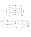 Duravit Vero Rectangle Bath With Support Frame