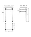 Imperial Astoria Deco Small Basin Stand With Towel Rail