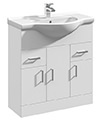 Nuie Mayford Gloss White 3 Door And 2 Drawer Basin Vanity Unit - VTY750