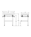 Imperial Astoria Deco Large Chrome Stand With Towel Rack And 640mm Basin