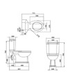 Silverdale Empire Close Coupled WC Pan And Cistern - EMCLOCC6WHI.