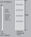 Biasi Dolomite Elite Straight Towel Rail - 500mm Wide
