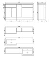 Hudson Reed Fusion 1500mm Furniture Pack - Vanity Unit-Base Unit-WC Unit And Basin