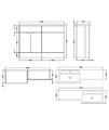 Hudson Reed Fusion 1200mm Full Depth Furniture Pack - Vanity And WC Unit With Basin