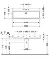 Duravit Xviu 454mm Depth Double Drawer Floor Standing Vanity Unit