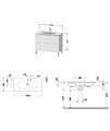 Duravit L-Cube Floor Standing 2 Drawer Vanity Unit For Viu Basin