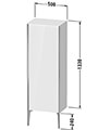 Duravit XViu Floor Standing 400mm Wide Left Hand Hinges Semi Tall Cabinet