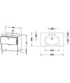 Duravit Brioso Floor Standing 2 Drawer Vanity Unit For D-Code Basin