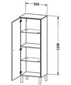 Duravit Brioso 1330mm Height Semi-Tall Cabinet