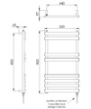 Vogue Gallant 500mm Wide Stainless Steel Straight Towel Rail