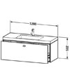 Duravit Brioso Wall Mounted 1 Drawer Vanity Unit With C-Bonded Basin