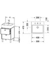 Duravit Brioso Floor Standing 2 Drawer Vanity Unit For Vero Air Basin