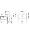 Duravit Brioso Floor Standing 2 Drawer Vanity Unit For Vero Air Basin