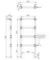 Vogue Ballerina 525mm Wide Floor Mounted Traditional Towel Rail Chrome