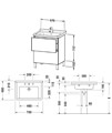 Duravit L-Cube Floor Standing 2 Drawer Vanity Unit For Starck 3 Basin