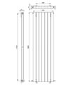 Vogue Fly Line 1800mm High Vertical Double Panel Radiator