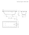 Twyford Celtic White Plain Steel Bath Single Ended With Legs And Grips