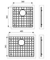 Reginox Gun Metal Bottom Grid For Sink 380 x 380mm
