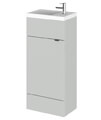 Hudson Reed Fusion 400mm Floor-Standing Slimline Vanity Unit And Basin ...