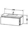 Duravit L-Cube 1 Drawer Vanity Unit With C-Bonded Basin