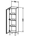 Duravit L-Cube 1320mm High 1 Door Cabinet
