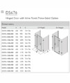 Aqata Design DS476 Heavy-Duty Hinged Door With Inline Panels Three-Sided Enclosure