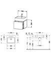 Duravit L-Cube Wall Mounted 1 Drawer Vanity Unit For Vero Air Basin