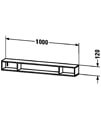 Duravit L-Cube Horizontal 3 Compartments Shelf Element