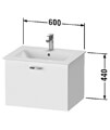 Duravit XBase 1 Pull Out Compartment Vanity Unit For ME By Starck Basin