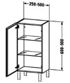 Duravit L-Cube 250-500mm Wide Semi Tall Cabinet