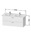 Duravit XBase 1200mm Wall Mounted Vanity Unit With 2 Drawer For Starck 3 Basin