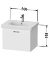 Duravit XBase 1 Pull Out Compartment Vanity Unit For D-Code Basin