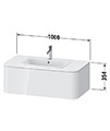 Duravit Happy D.2 Plus 1000 x 550mm Vanity Unit For Console With 1 Pull-Out Compartment
