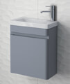 RAK Resort Wall Hung 450mm Wide Cloakroom Matt White Vanity Unit With Basin