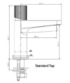 RAK Amalfi Standard Chrome Basin Mixer Tap - No Waste